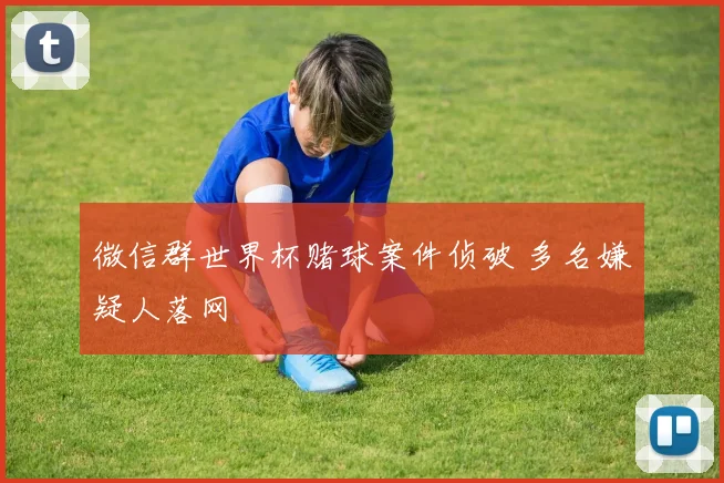 微信群世界杯赌球案件侦破 多名嫌疑人落网