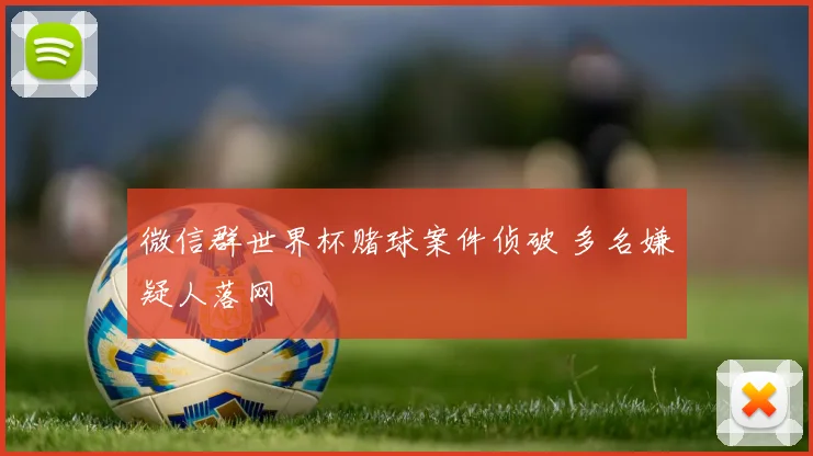 微信群世界杯赌球案件侦破 多名嫌疑人落网